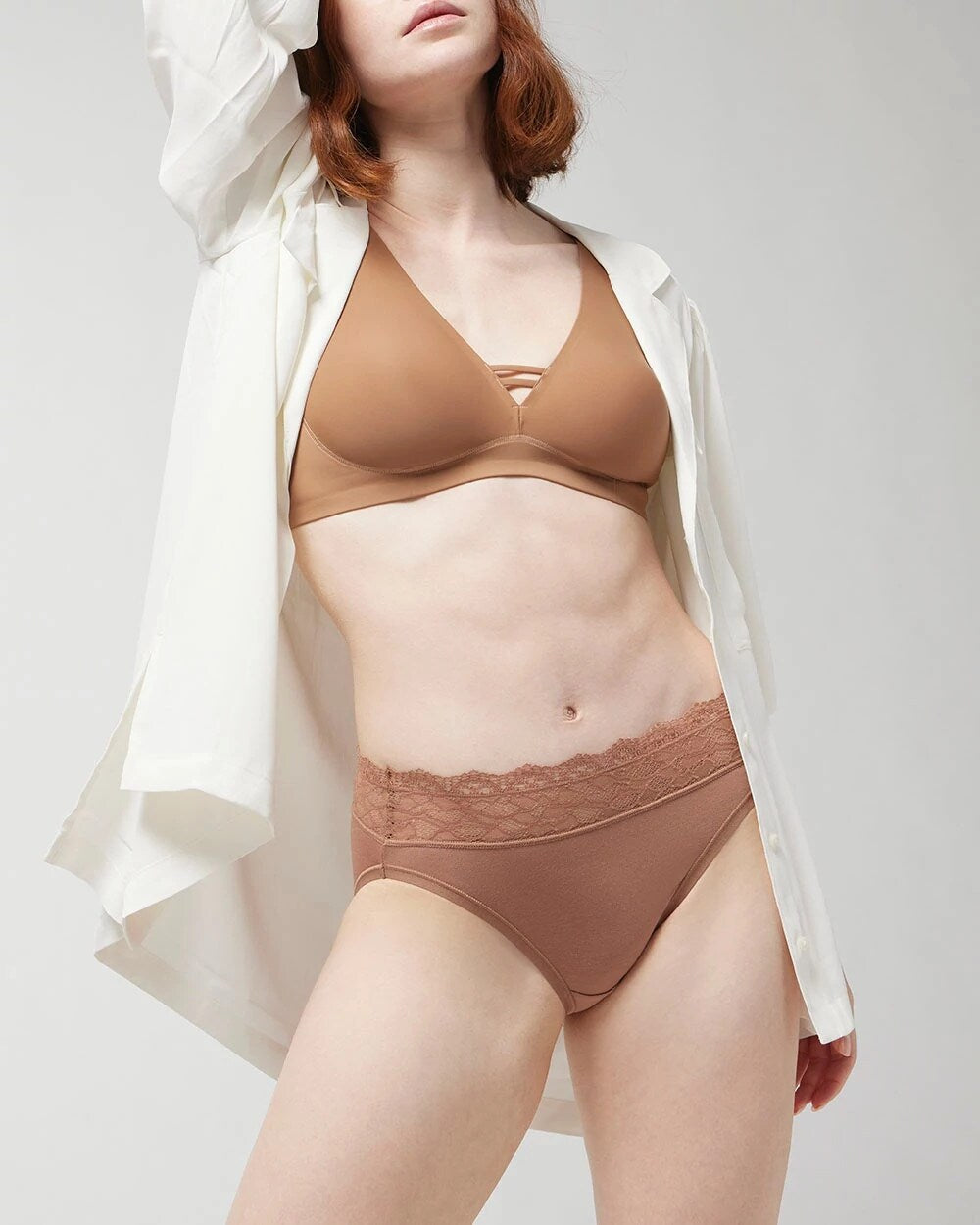 High-Leg Panty with Enchanting Lace - WARM SIENNA | Soma Online