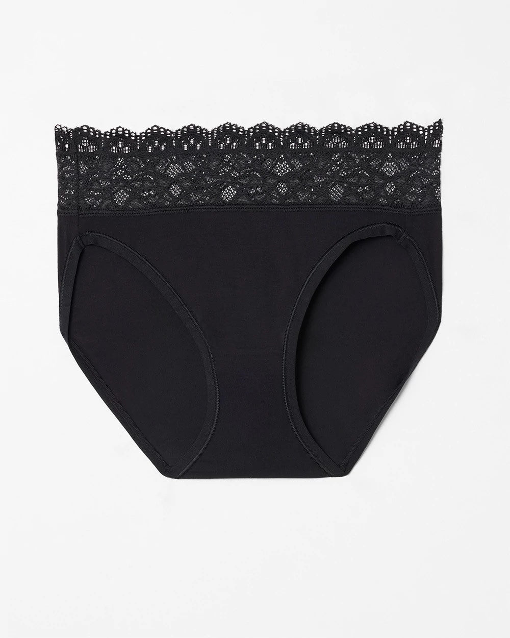 High-Leg Panty with Enchanting Lace - BLACK | Soma for sale