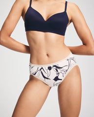 Cotton High-Leg Brief Panty with Lace Trim - NOUVEAU FLORA MINI CHAMP | Soma outlet
