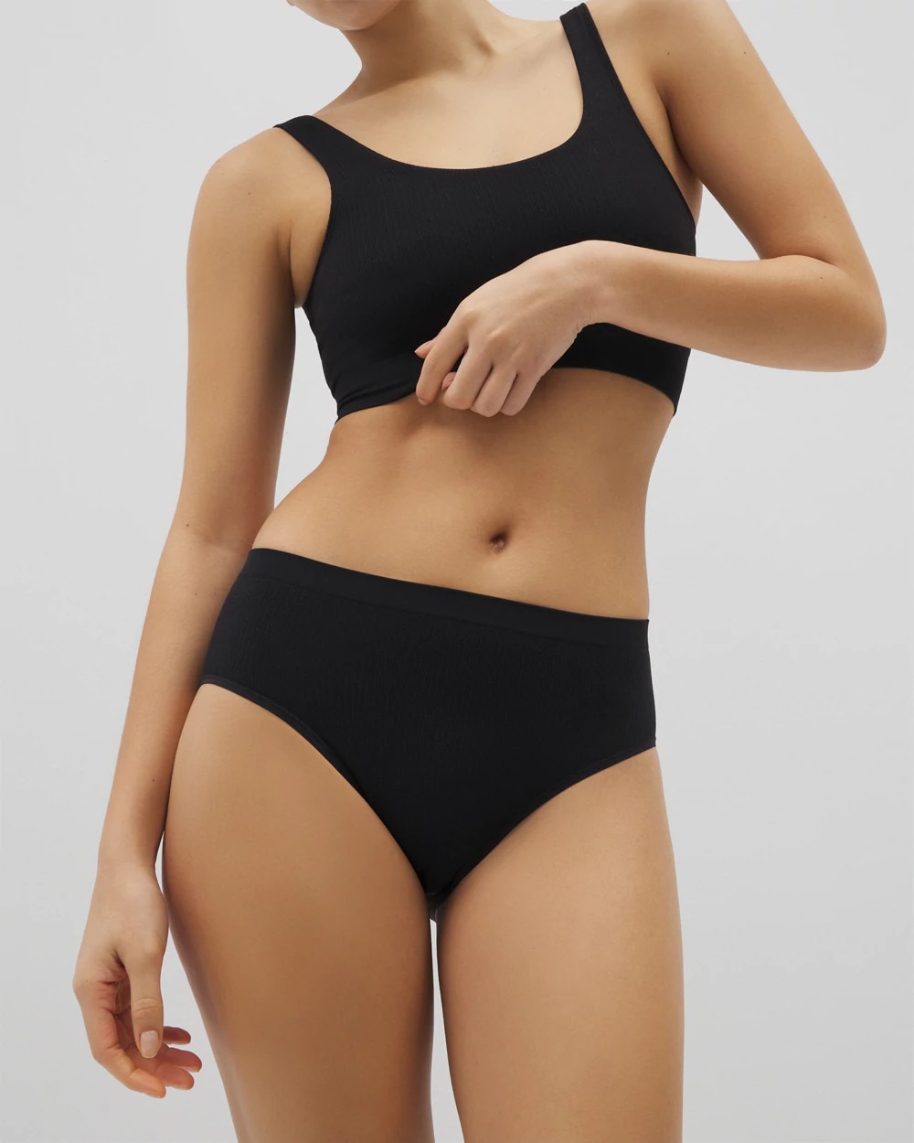 Seamless Rib High-Leg Panty - BLACK | Soma discount