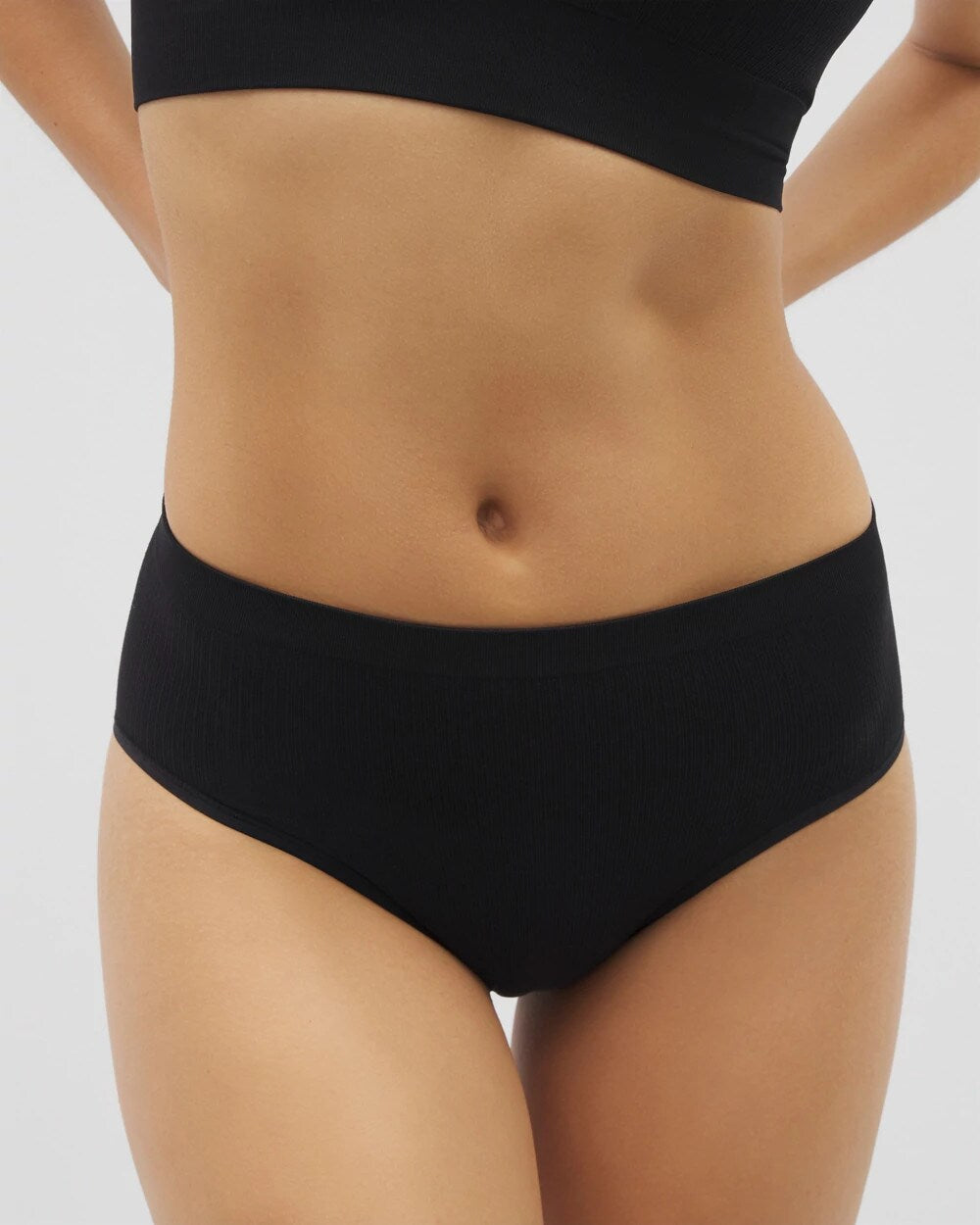 Seamless Rib High-Leg Panty - BLACK | Soma discount