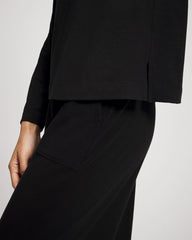 Most Loved Cotton Long Sleeve Pajama Tee - BLACK | Soma Online