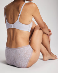 Soma High-Leg Panty with Stretch Lace - BLUE OPAL | Soma outlet