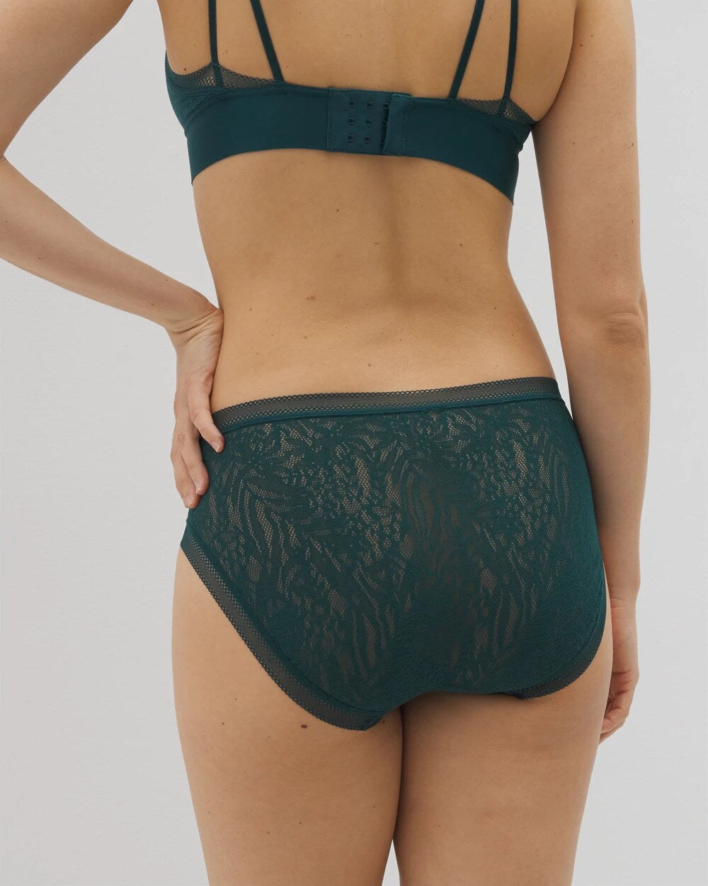 Soma High-Leg Panty with Stretch Lace - DARK SEA | Soma outlet