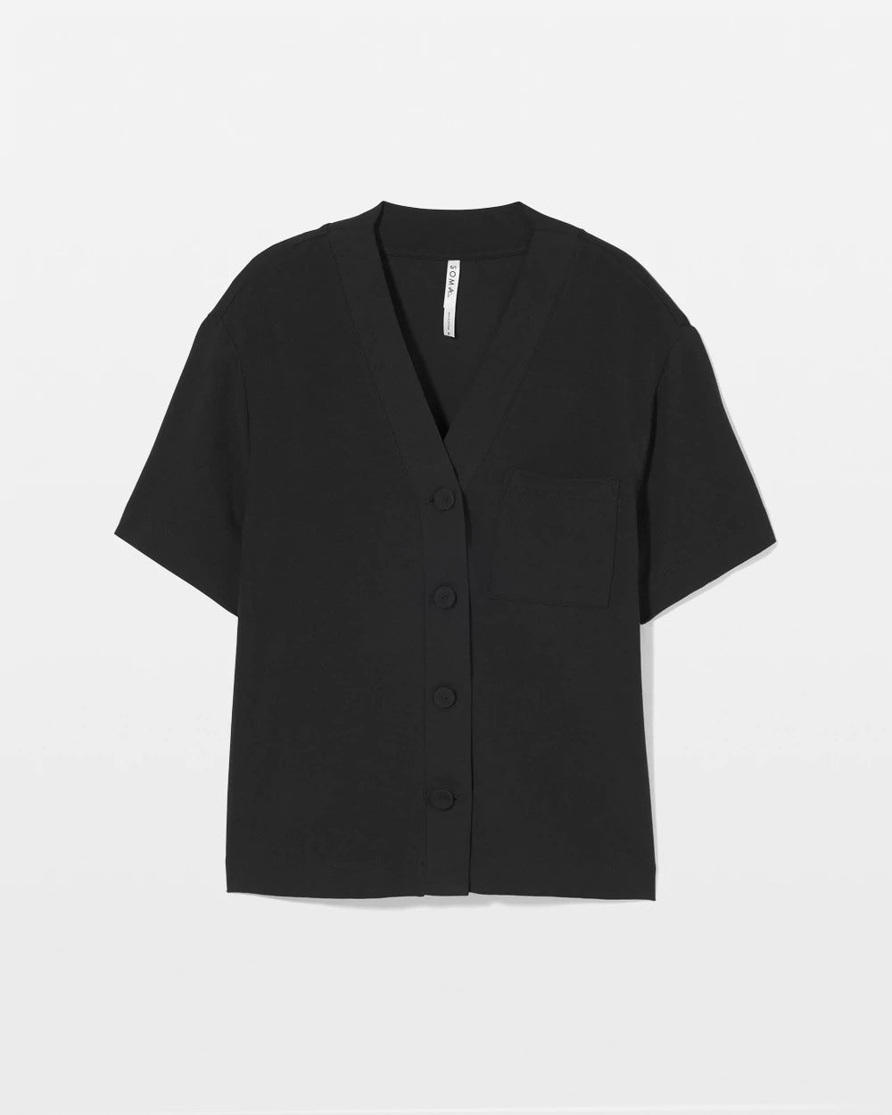 Button-Front Pajama Tee - BLACK | Soma near me