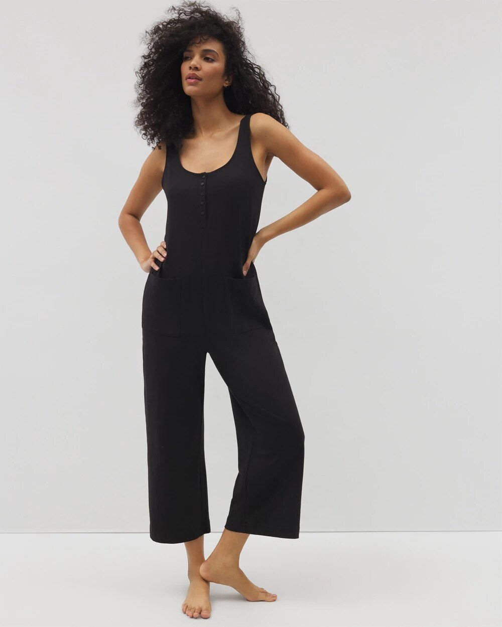 Henley Jumpsuit - BLACK | Soma sale