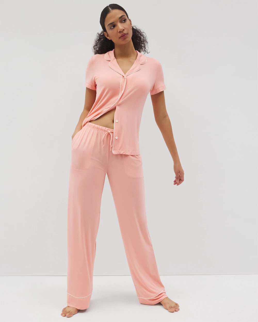 Solid Piped Pajama Pants - PALOMA GLOW | Soma on sale