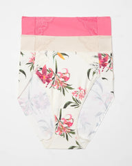 High-Leg Brief Panty with Lace 3 Pack - CAMELLIA ROSE MULTIPACK | Soma sale