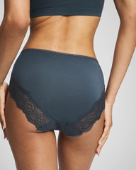 Embraceable High-Leg Panty with Crochet Lace - PETROL | Soma discount