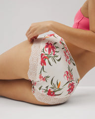Embraceable High-Leg Panty with Crochet Lace - LE TIGRE FLORA MINI CH | Soma outlet