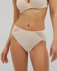 Embraceable High-Leg Panty with Crochet Lace - PALE SAND | Soma near me