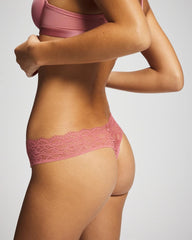 Thong Panty with Enchanting Lace - ANTIQUE PINK | Soma on sale