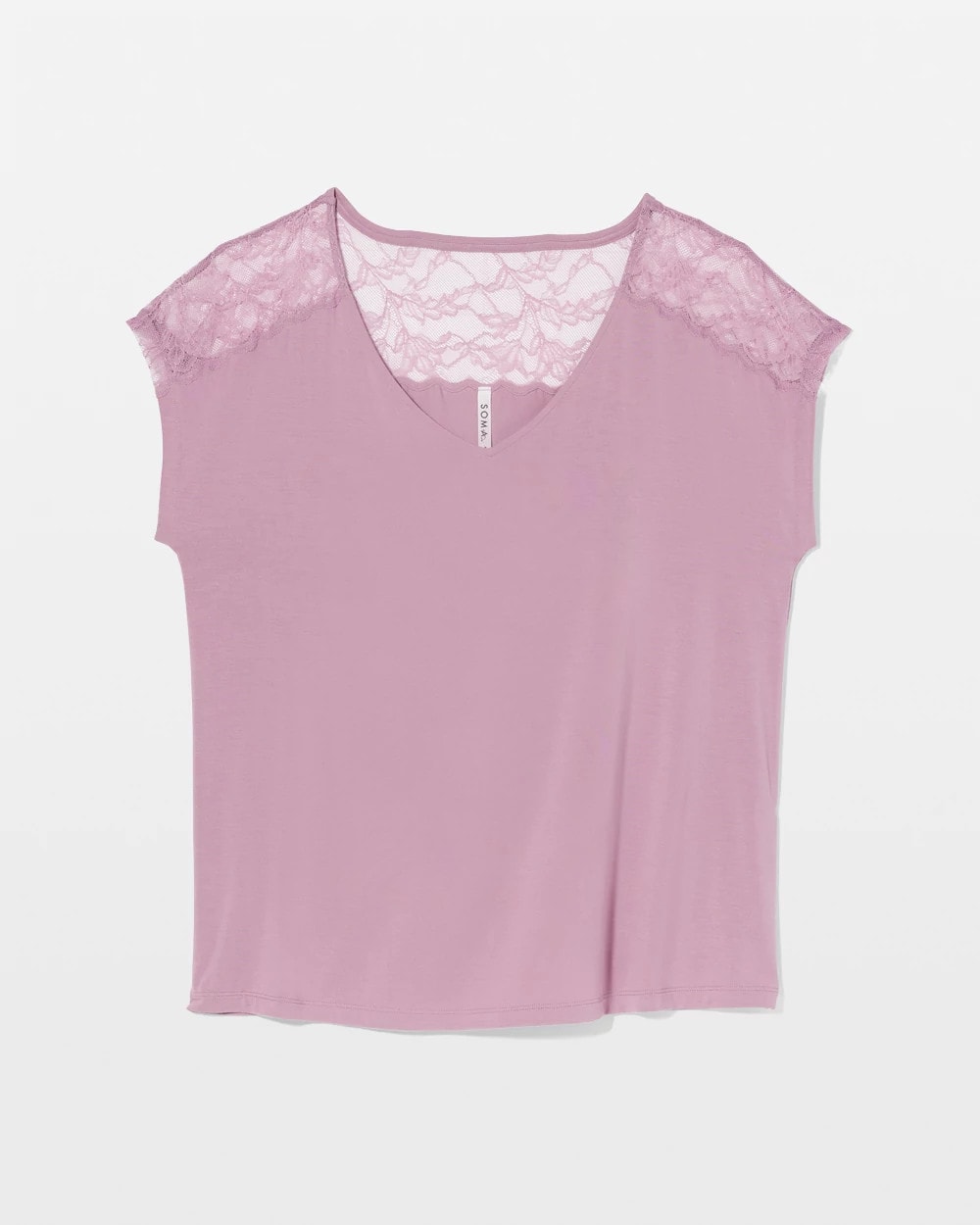 Short Sleeve Lace Pajama Tee - LILAC WINE | Soma Online