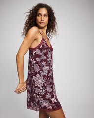 Lace Trim Chemise - PAISLEY SPLENDOR PLUM | Soma outlet