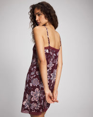 Lace Trim Chemise - PAISLEY SPLENDOR PLUM | Soma outlet