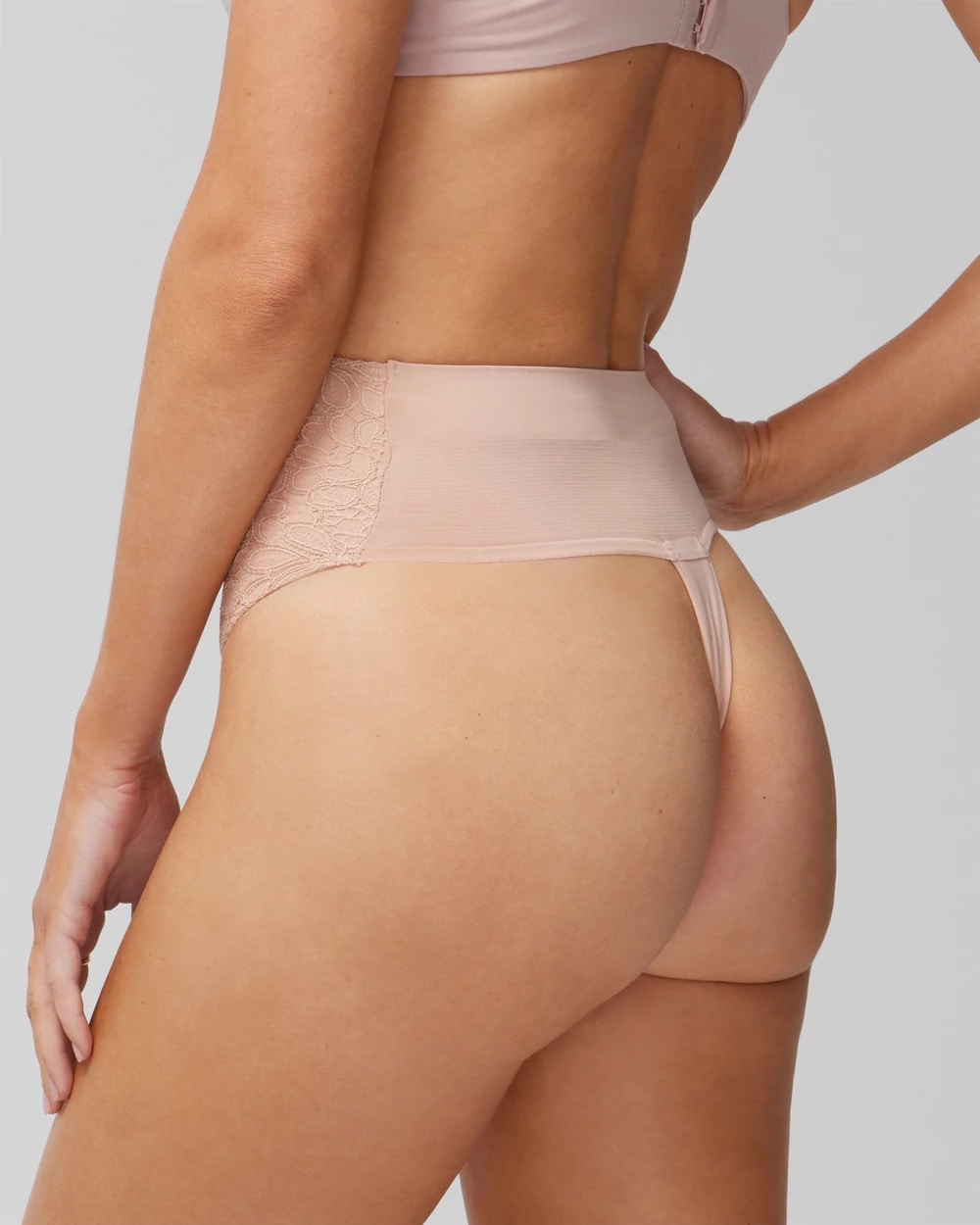 High-Waist Thong Panty With Lace - HUSH | Soma outlet