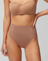 High-Waist Thong Panty With Lace - WARM SIENNA | Soma near me