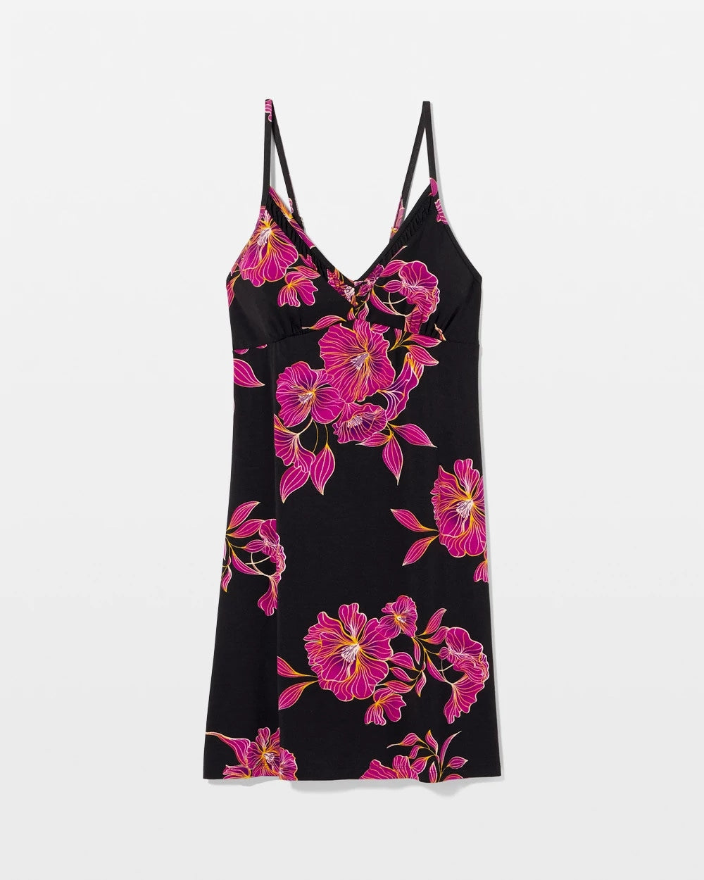 Classic Shirred Neck Chemise - GILDED BLOOMS MAGENTA | Soma on sale