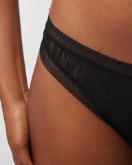 Soma Thong Panty with Stretch Lace - BLACK | Soma sale