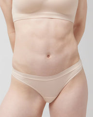 Cotton Thong Panty - PALE SAND | Soma outlet