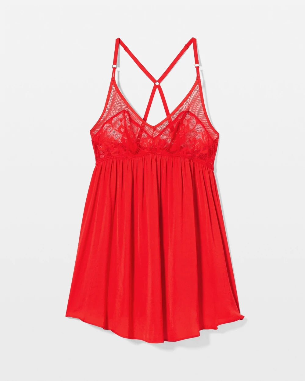 Satin Babydoll Chemise - DARE ME RED | Soma Online