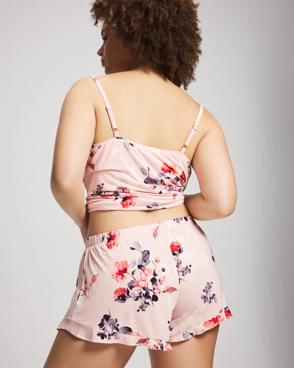 Ruffle Pajama Shorts - FLORAL DREAMS PINK BLUSH | Soma on sale