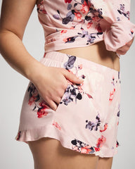 Ruffle Pajama Shorts - FLORAL DREAMS PINK BLUSH | Soma on sale