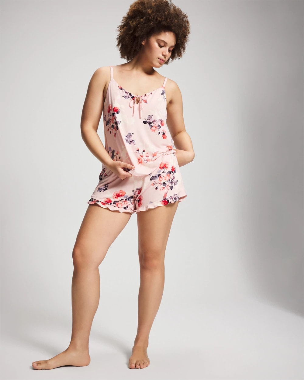 Tie Front Camisole - FLORAL DREAMS PINK BLUSH | Soma outlet