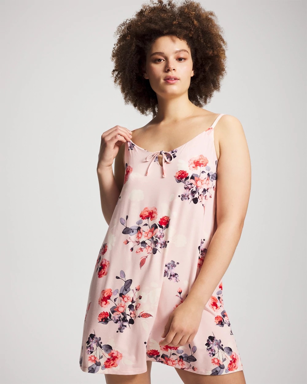 Tie Front Chemise - FLORAL DREAMS PINK BLUSH | Soma near me