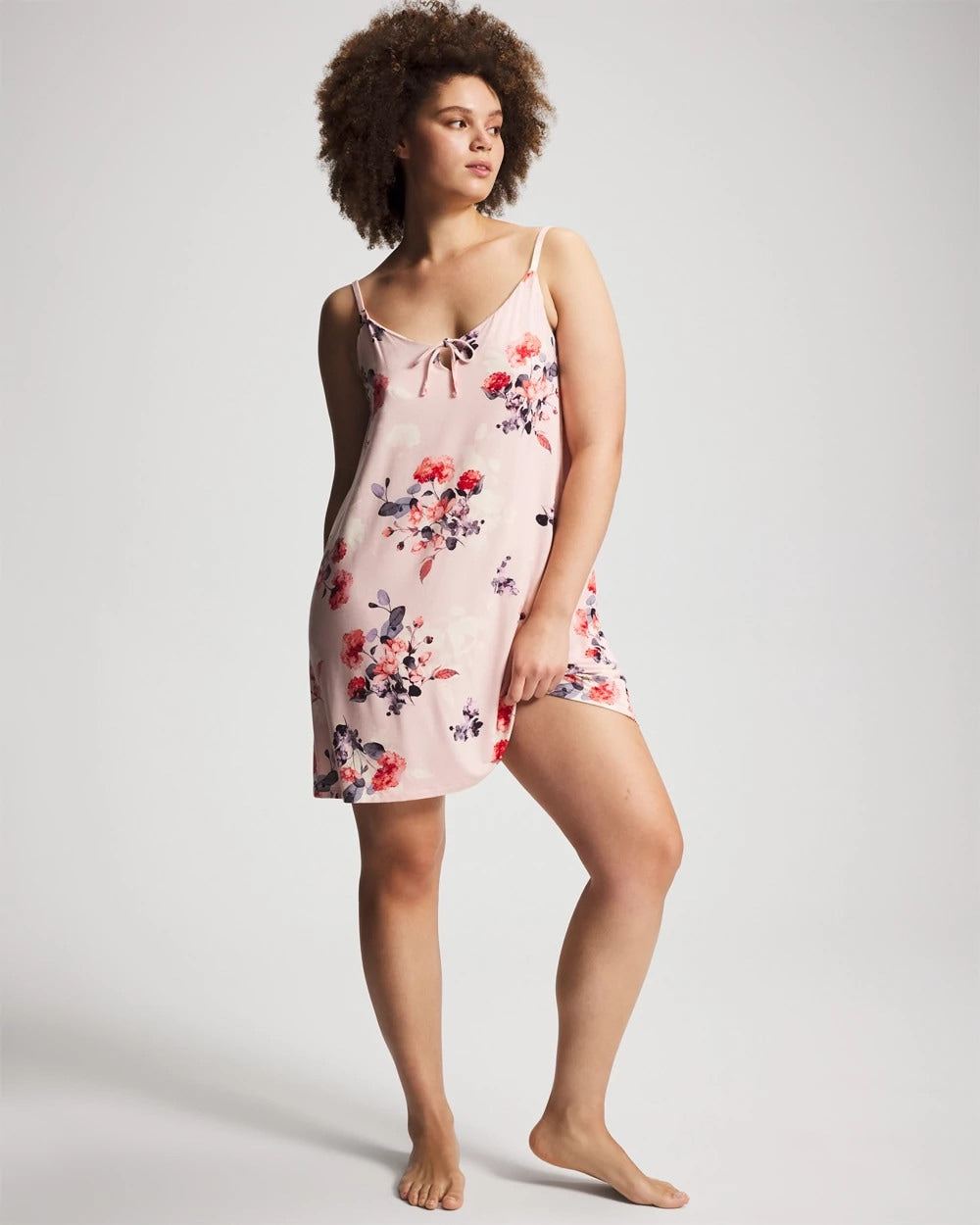 Tie Front Chemise - FLORAL DREAMS PINK BLUSH | Soma near me