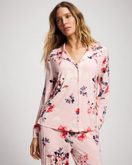 Long Sleeve Notch Collar - FLORAL DREAMS PINK BLUSH | Soma for sale