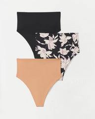 High-Waist Thong Panty 3 Pack - BLOOM BREEZE MULTIPACK | Soma discount