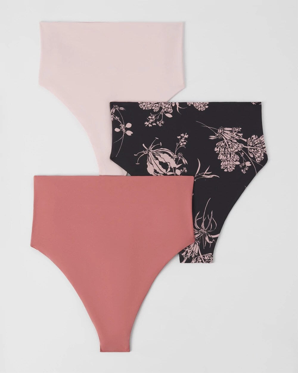 High-Waist Thong Panty 3 Pack - SHADOW FLEUR MULTIPACK | Soma near me