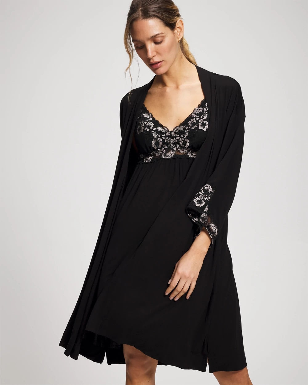 Lace Robe - BLACK | Soma outlet