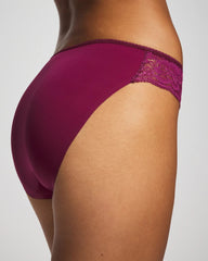 Edge Bikini Panty with Lace - POMEGRANATE WINE | Soma on sale