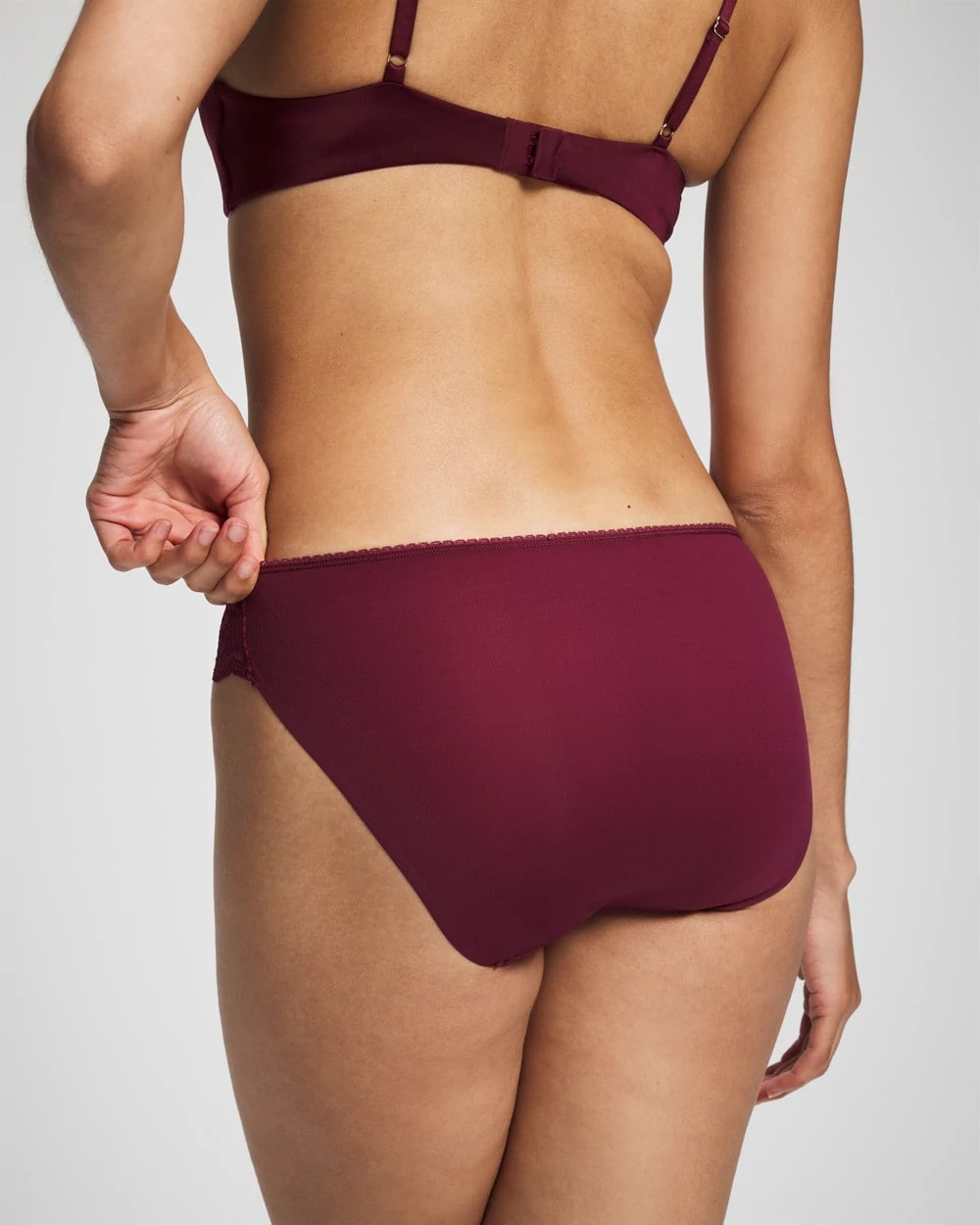 Edge Bikini Panty with Lace - VELVET PLUM | Soma outlet