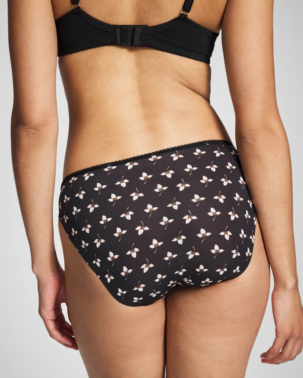 Edge Bikini Panty with Lace - PEACEFUL PETALS MINI BLK | Soma for sale