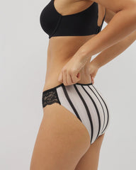 Edge Bikini Panty with Lace - CABANA STRIPE BLACK | Soma sale