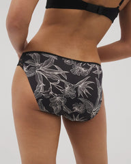 Edge Bikini Panty with Lace - PLUMERIA BLOOMS BLK CH | Soma Online