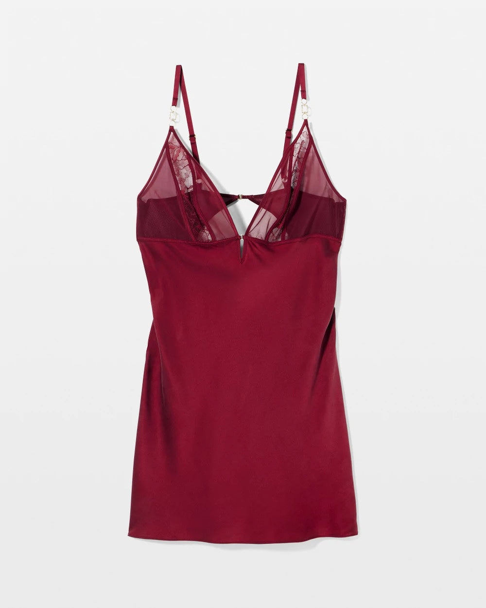 Silk Chemise With Lace - RED VELVET | Soma near me