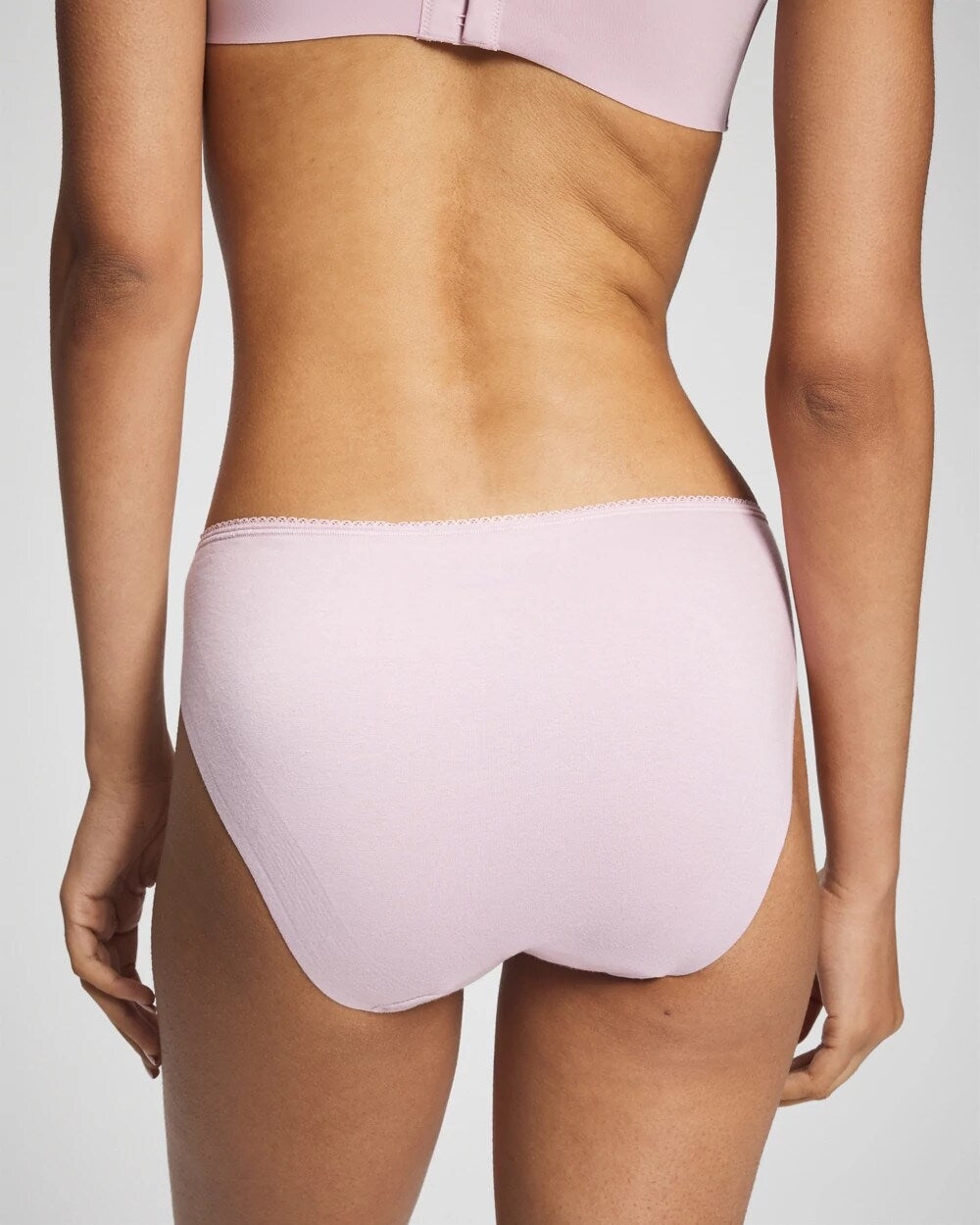 Cotton Blend Bikini Panty with Lace - VINTAGE LILAC | Soma near me