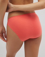 Cotton Blend Bikini Panty with Lace - DEEP SEA CORAL | Soma for sale