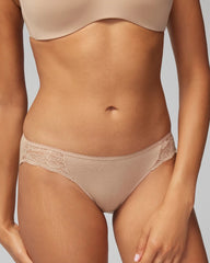 Cotton Blend Bikini Panty with Lace - WARM AMBER | Soma sale
