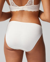 Cotton Blend Bikini Panty with Lace - IVORY | Soma discount