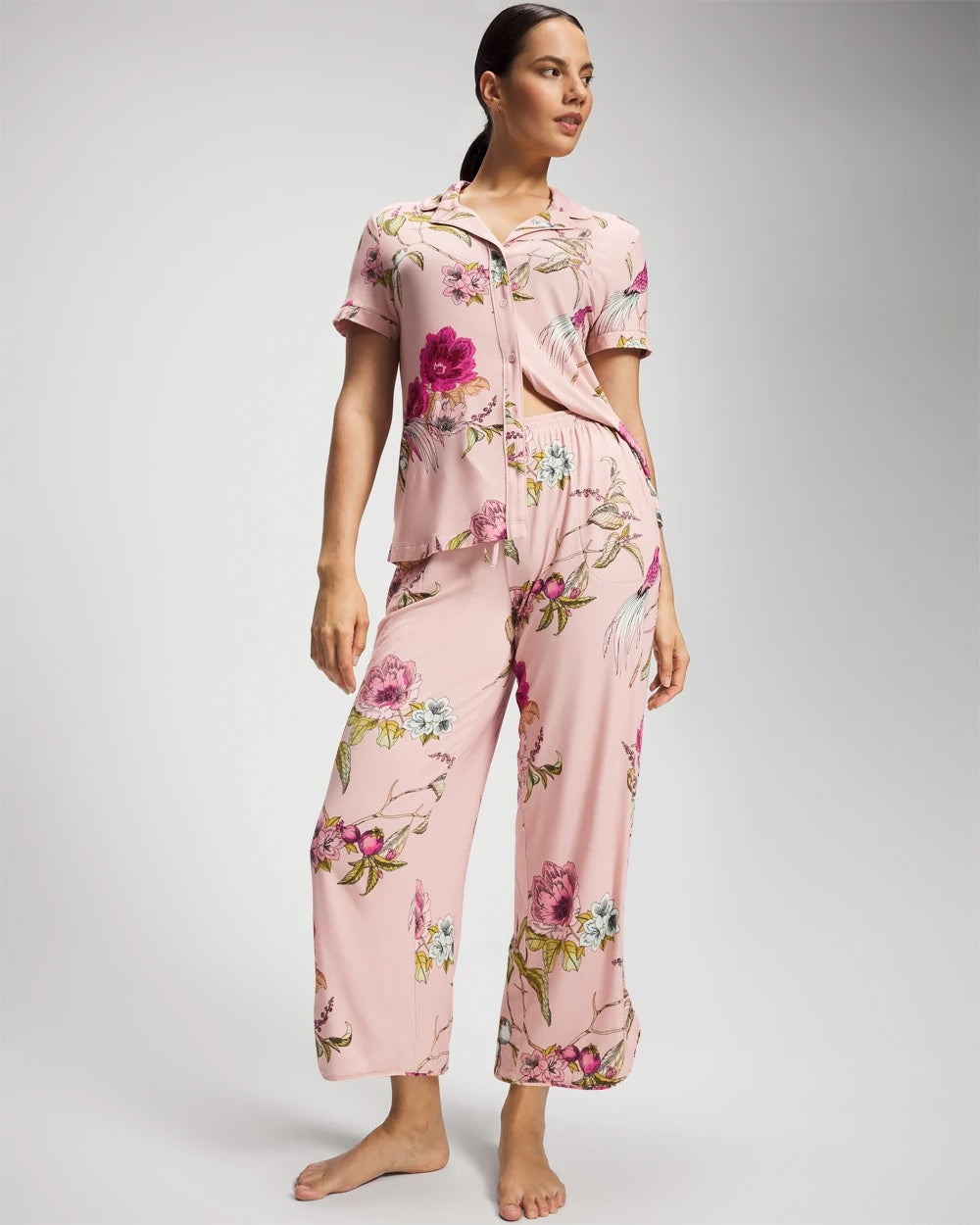 Piped Crop Pajama Pant - FEATHERED FANCY PINK | Soma sale