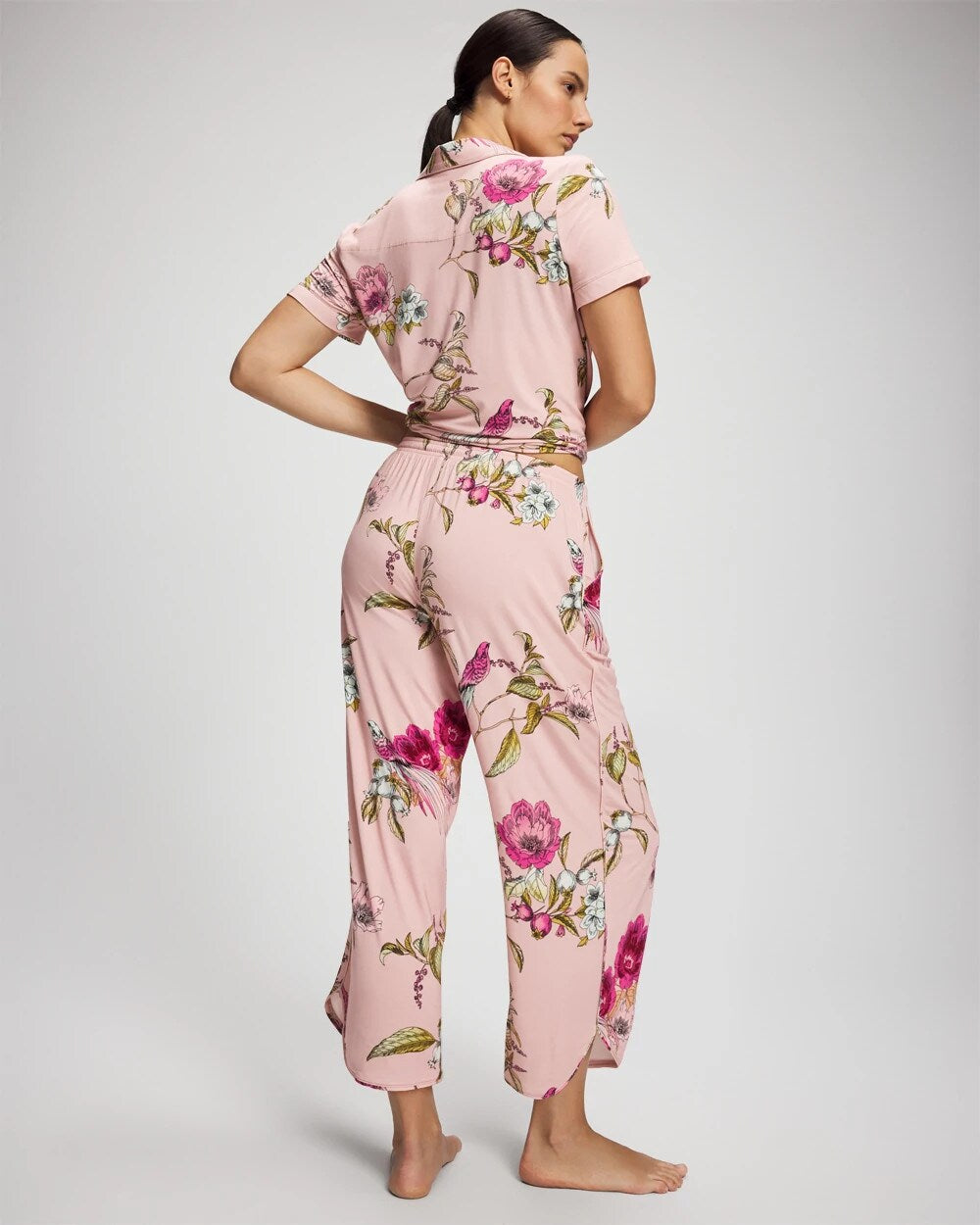 Piped Crop Pajama Pant - FEATHERED FANCY PINK | Soma sale