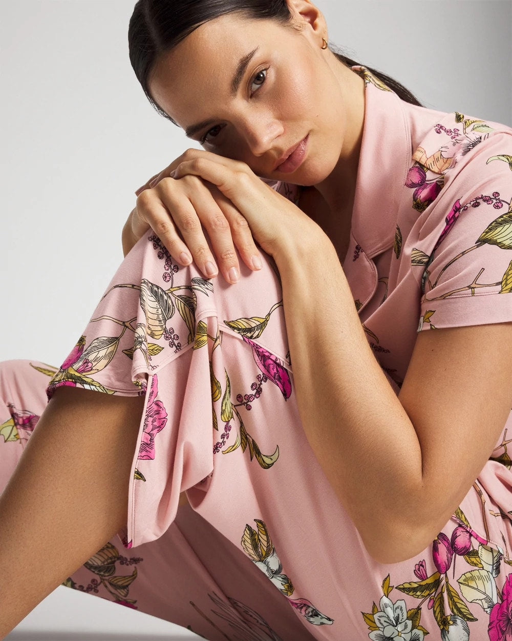 Piped Crop Pajama Pant - FEATHERED FANCY PINK | Soma sale