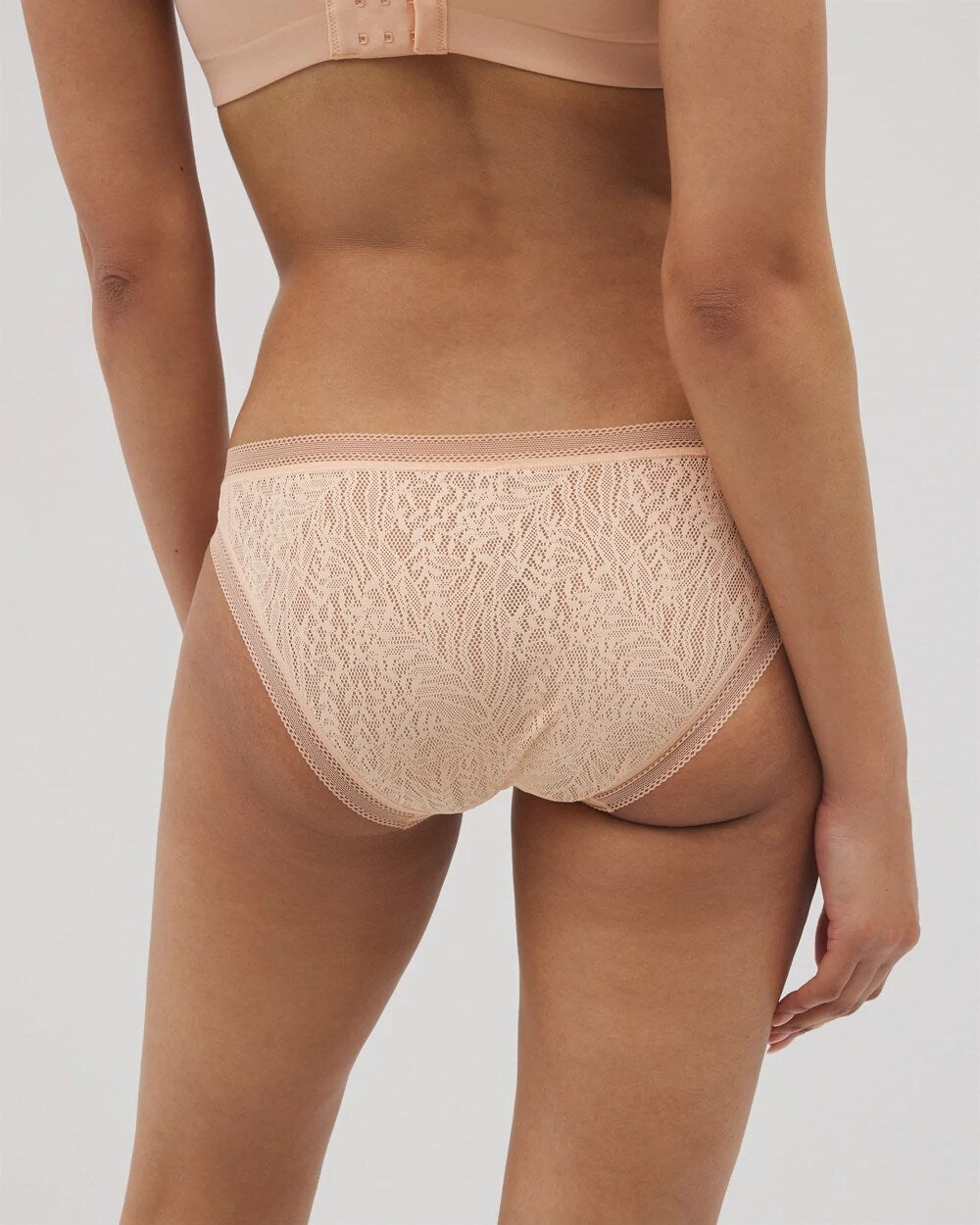 Soma Bikini Panty with Stretch Lace - PEACH PARFAIT | Soma sale