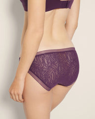 Soma Bikini Panty with Stretch Lace - BLACKBERRY WINE | Soma sale