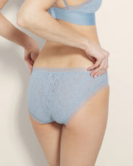 Soma Bikini Panty with Stretch Lace - DUSTY BLUE | Soma outlet
